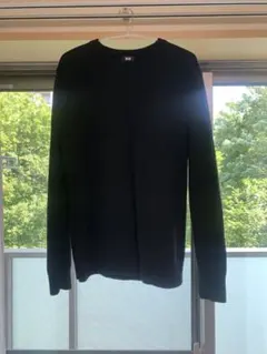 UNIQLO ブラック クルーネック ニット L