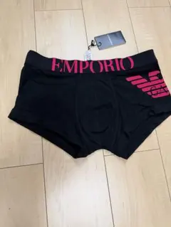 EMPORIO ARMANI ボクサーパンツ ブラック ピンク Lのサムネイル