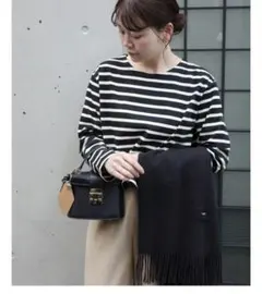 basement online 福袋　ボーダーカットソー　ブラック　新品