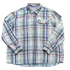 古着 L.L.Bean ネルシャツ チェック plaid shirt XXL