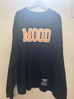 WAWW MOOD プリント 長袖カットソー L ブラック