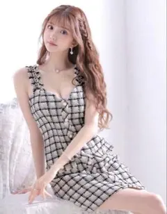 あちゃ様　チェック柄タイトドレス　ひめか着用