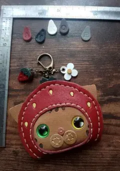 すぅ様★【6】Mサイズ★黒猫いちごのコインケース