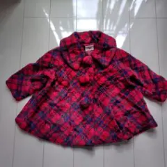 mezzo piano 赤緑チェック コート