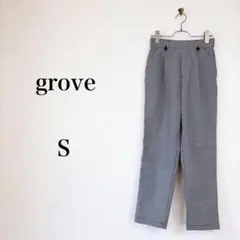 grove（S）ストレッチテーパードパンツ　ウエストゴム　美脚　きれいめのサムネイル
