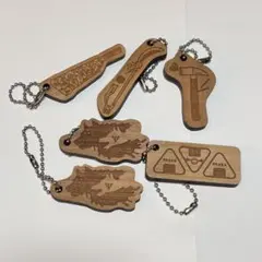 呪術廻戦 木製キーホルダー 6点セット