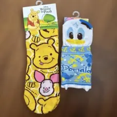 ☆新品☆ ディズニー キッズ靴下 2足セット プーさん ドナルド