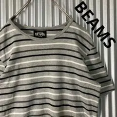 BEAMS ビームス Tシャツ ボーダー グレー L