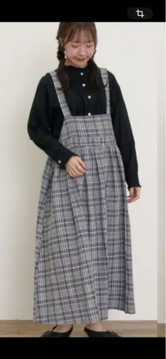 サマンサモスモス【新品】クロスリネン ジャンスカ