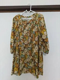 ZARA 花柄 七分丈 ワンピース 116cm