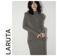 ⭐️新品⭐️定価1万千円♡ラルータ リブニットワンピース×フェザーベストセット