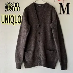 美品⭐️ユニクロ ウール カーディガン ブラウン Ｍサイズ ポケット付き