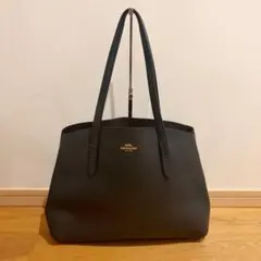 COACH コーチ トートバッグ ブラック レザー 多収納 大容量のサムネイル