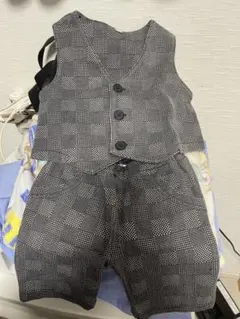 チェック柄 ベスト ショートパンツ 90