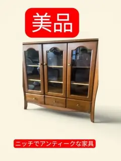 골동품 나무 캐비닛 디스플레이 선반 보관 선반