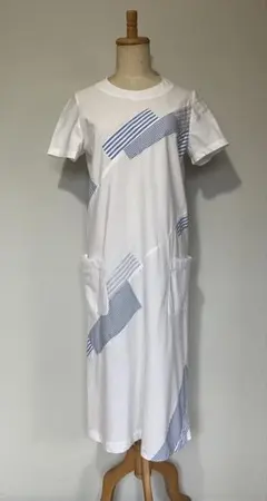 美品【コムコム マルチストライプパッチワーク ワンピース】コムデギャルソンY’sのサムネイル