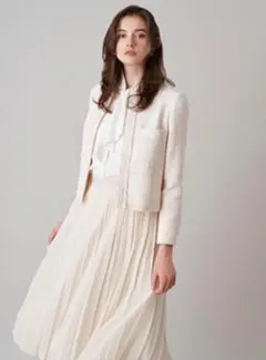 【即日発送】アナイ　ツイードジャケット プリーツスカート2点セット・入学式