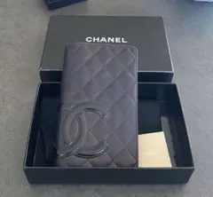 美品CHANELシャネル 二つ折り 財布カンボンライン ココマーク ピンク 黒