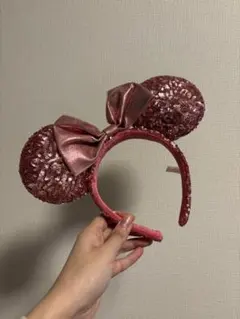 ミニーマウス風スパンコールカチューシャ