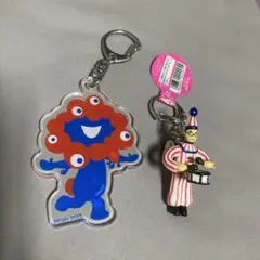 ミャクミャク くいだおれ太郎 キーホルダー2個セット