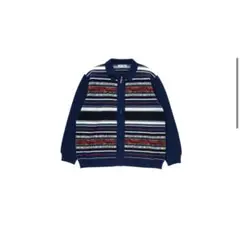 TTT MSW | Nordic zip up cardigan | Navy