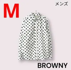 BROWNY ブラウニー　ドット柄　長袖シャツ　水玉　Мのサムネイル