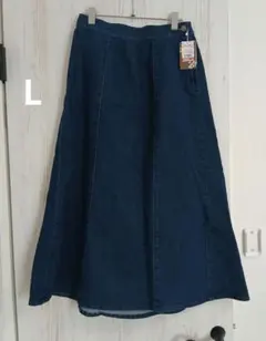 しまむら　デニムスカート　ロングスカート　フレアスカート