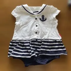 ミキハウス　マリン柄ロンパース