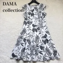 美品 大きいサイズ ダーマコレクション ワンピース ボタニカル XL 白