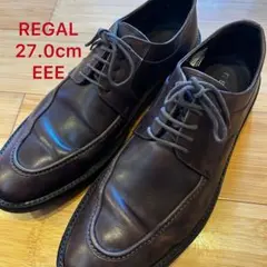 ✨極上中古✨REGAL リーガル 外羽根 Uチップ モカシン ブラウン 25.5