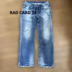 RED CARD ダメージ加工 ストレートデニム　24