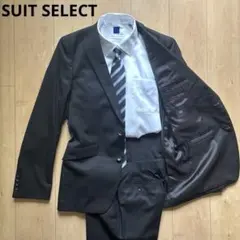 【極美品】スーツセレクト セットアップ ブラック シングル Y6 ビジネス