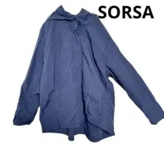 大きいサイズ4L SORSA ナイロンパーカー ネイビー フード付き ジャンパー