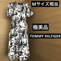 美品♦︎ トミーフィルフィガー　ブラック×ホワイト　ワンピース M