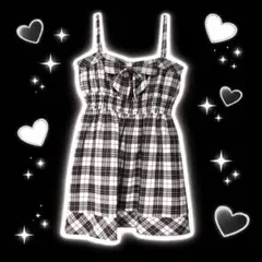 リズリサチェック柄ミニワンピース