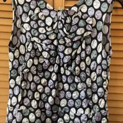 MARNI マルニ　ノースリーブ　ドット柄ワンピース MARNI(マルニ) SILK POLKA DOTS BLOUSE WITH TIE-NECKドット柄