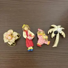 昭和レトロ　ブローチ　セット　ヴィンテージ