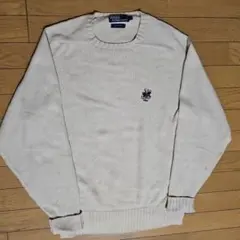 ★Polo by Ralph Lauren ポロベア刺繍 ニット（クリーム色）