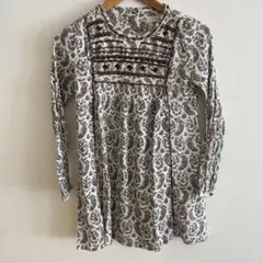 Zara Girls ペイズリー柄長袖ワンピース 135/140cm