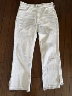 VALABASAS ホワイト パッチワーク デニム パンツ 30 VALABASAS ホワイト パッチワーク デニム パンツ 30 - メルカリ