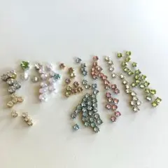 台座付きラインストーン　デコレーションパーツ