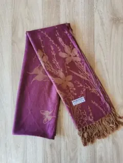 レディース パシュミナ マフラー パープル