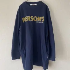 PERSON’S スウェット トレーナー ネイビー 刺繍ロゴ 長袖 Lのサムネイル