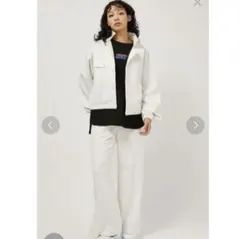 ホワイト セットアップ ジャケット パンツ