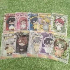 カラフルピーチ　東武動物公園コラボ　トレーディングクリアカード　全11種