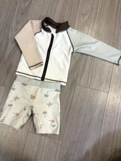 アプレレクール　水着　ラッシュガード　80cm 恐竜柄