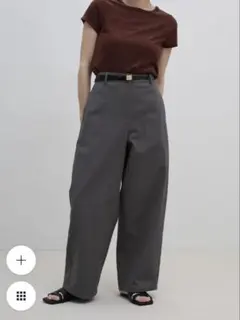 select MOCA ハイウエストコットンカーブシルエットパンツ