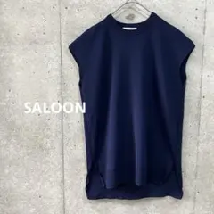 SALOON/サルーン【Ｆ】フレンチスリーブニットトップス　裾スリットのサムネイル