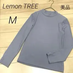 【美品】LEMON TREE レモンツリー ハイネック リブ M ブルー グレーのサムネイル