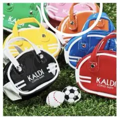 ⑤KALDI レトロスポーツバッグ　ピンク　チョコレート入り